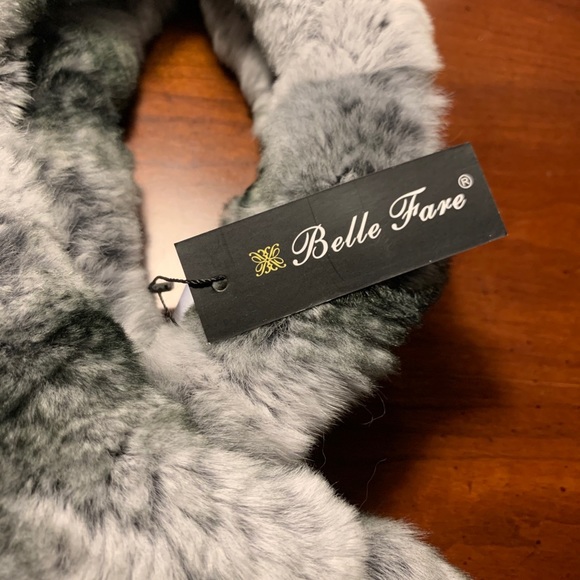 Rex Rabbit Fur Scarf (Chinchilla) - Italia - Picture 3 of 7